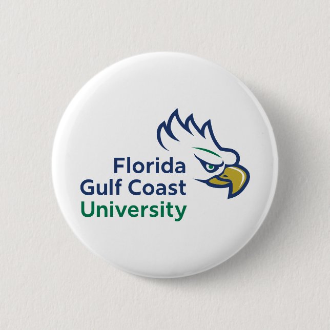 Florida Gulf Coast University | FGCU Azul Eagles 6 Cm Round Badge (Front)