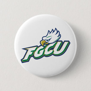 Florida Gulf Coast University   FGCU Azul Eagles 6 Cm Round Badge