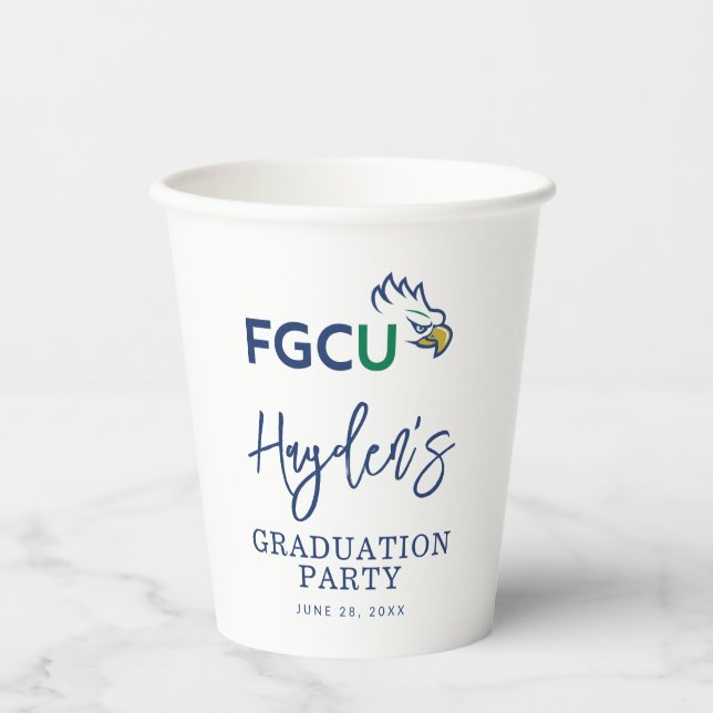 Florida Gulf Coast University Graduation Paper Cups (Front)