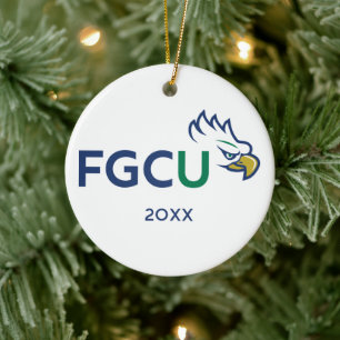 Florida Gulf Coast University Holiday Ceramic Tree Decoration