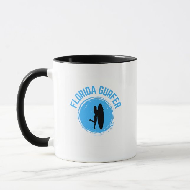 Florida Gurfer (female Surfer) Coffee Mug (Left)