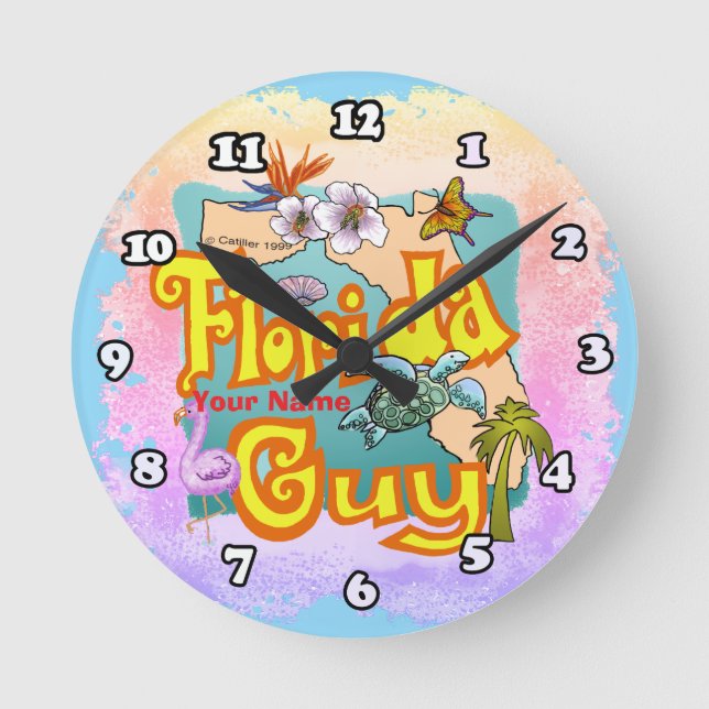 Florida Guy  Round Clock (Front)