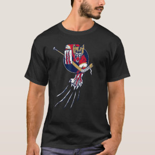Florida Hockey Goalie Beast Ice Panther Cougar Cat T-Shirt