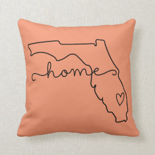 Florida Home State Love, Moveable Location Heart Cushion