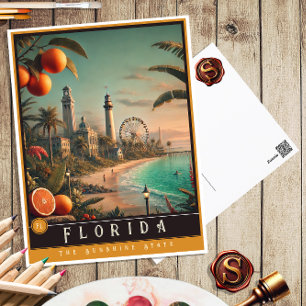 Florida   Hyper-Realistic State Postcard