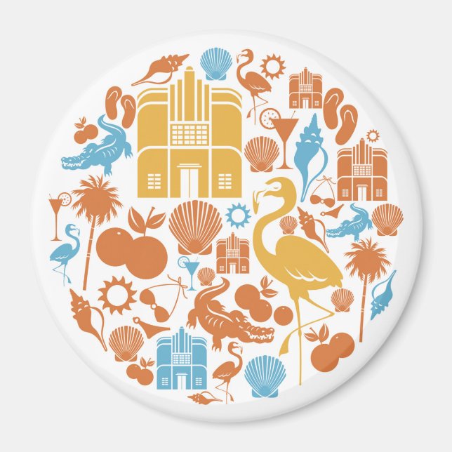 Florida Icons Magnet (Front)