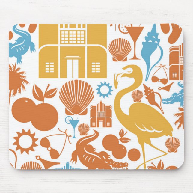 Florida Icons Mouse Mat (Front)
