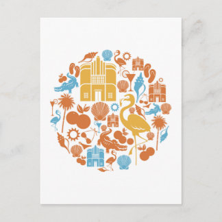 Florida Icons Postcard