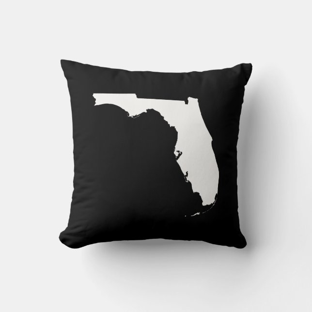 Florida in White and Black Cushion (Front)