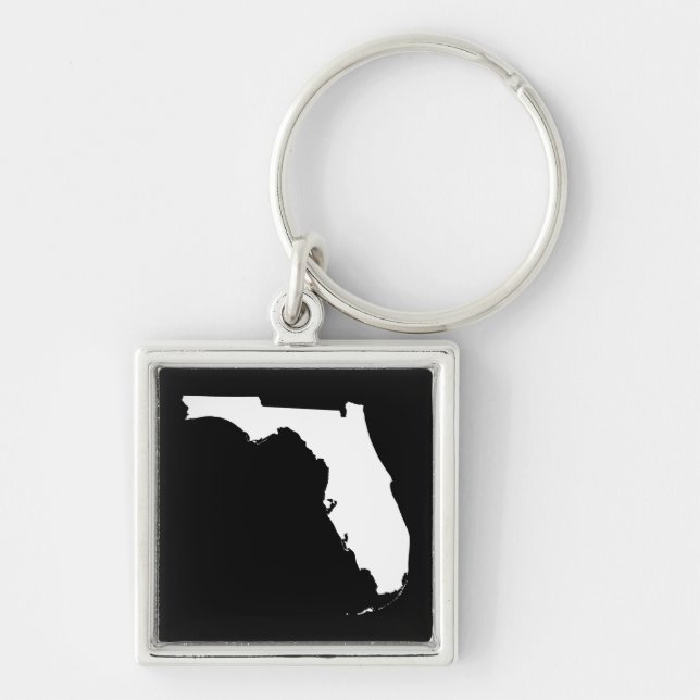 Florida in White and Black Key Ring (Front)