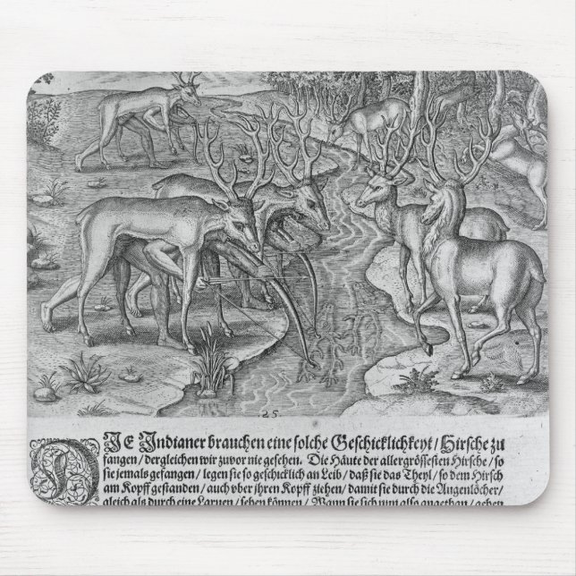 Florida Indians hunting deer Mouse Mat (Front)