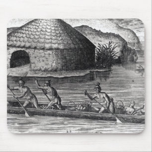 Florida Indians Storing their Crops Mouse Mat