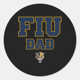 Florida International Fiu Panthers Dad Classic Round Sticker