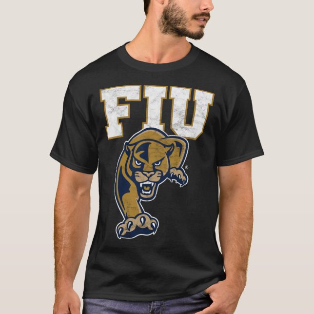Florida International FIU Panthers Distressed Prim T-Shirt (Front)
