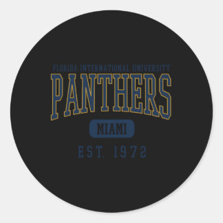Florida International Fiu Panthers Founded Date Classic Round Sticker