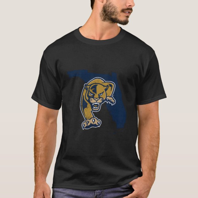 Florida International Fiu Panthers State Shape T-Shirt (Front)