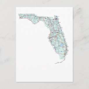 Florida Interstate Map Postcard