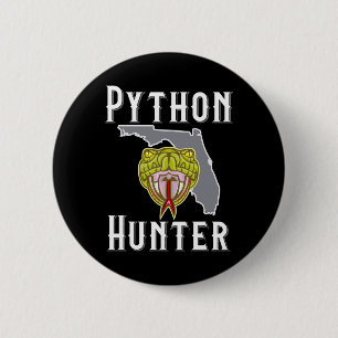 Florida Invasive Pythons Hunting 6 Cm Round Badge