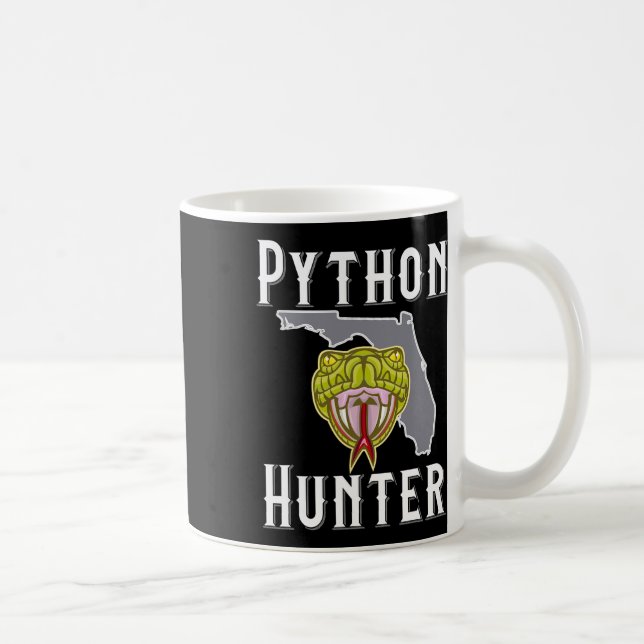 Florida Invasive Pythons Hunting  Coffee Mug (Right)