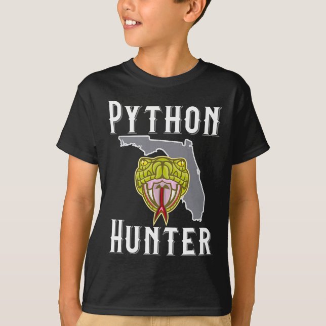 Florida Invasive Pythons Hunting  T-Shirt (Front)