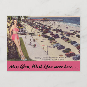 Florida, Jacksonville, Beach Scene Postcard
