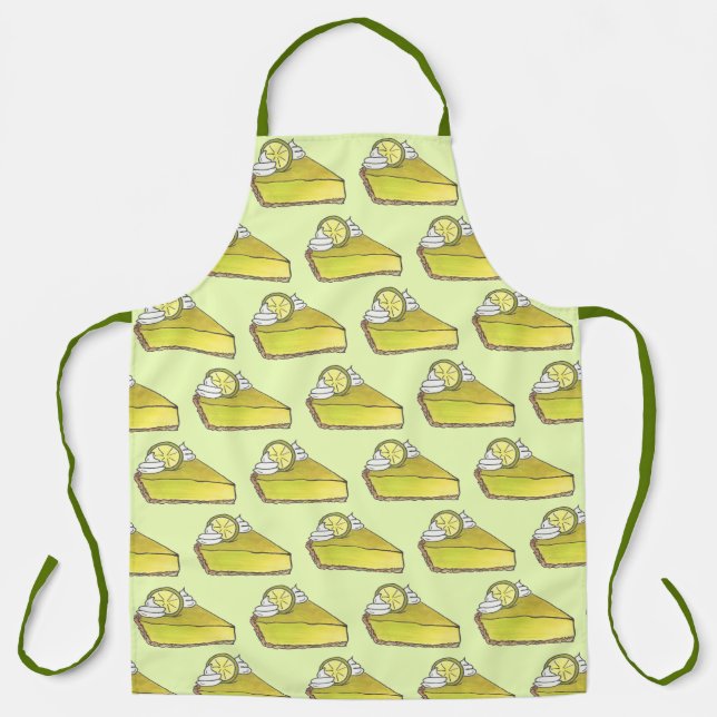Florida Key Lime Pie Slice Bakery Café Restaurant Apron (Front)