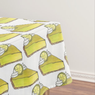Florida Key Lime Pie Slice Dessert Foodie Baking Tablecloth