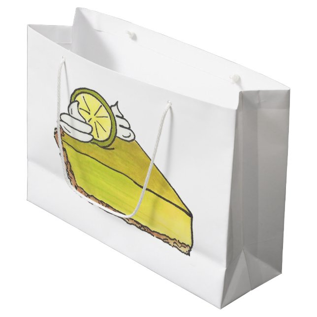 Florida Key Lime Pie Slice Dessert Foodie Gift Bag (Front Angled)