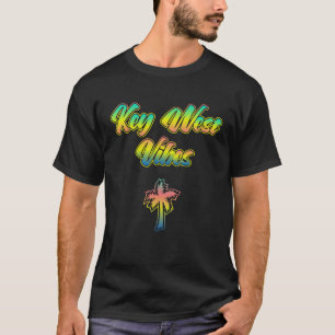 Florida Key West Vibes Sunset Palm Trees of Key W T-Shirt