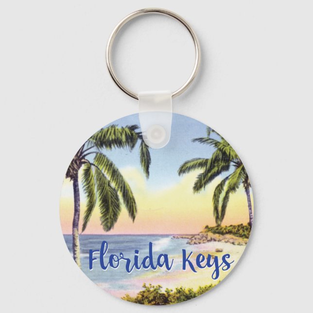 Florida Keys beach scene Key Ring (Front)