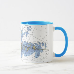 Florida Keys, Duck Key Nautical Chart Coffee Mug