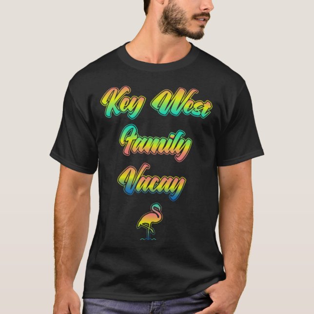 Florida Keys Family Vacation  Sunset Flamingo of K T-Shirt (Front)