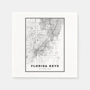 Florida Keys Map Napkin