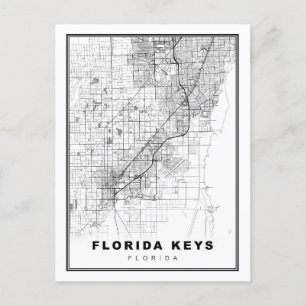 Florida Keys Map Postcard