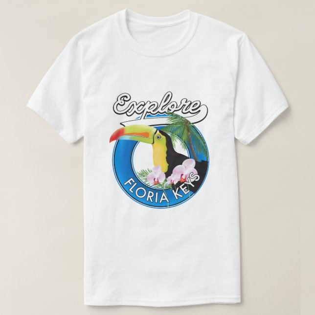 Florida keys retro logo fleece blanket T-Shirt (Design Front)