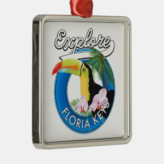 Florida keys retro logo fleece blanket T-Shirt Metal Tree Decoration