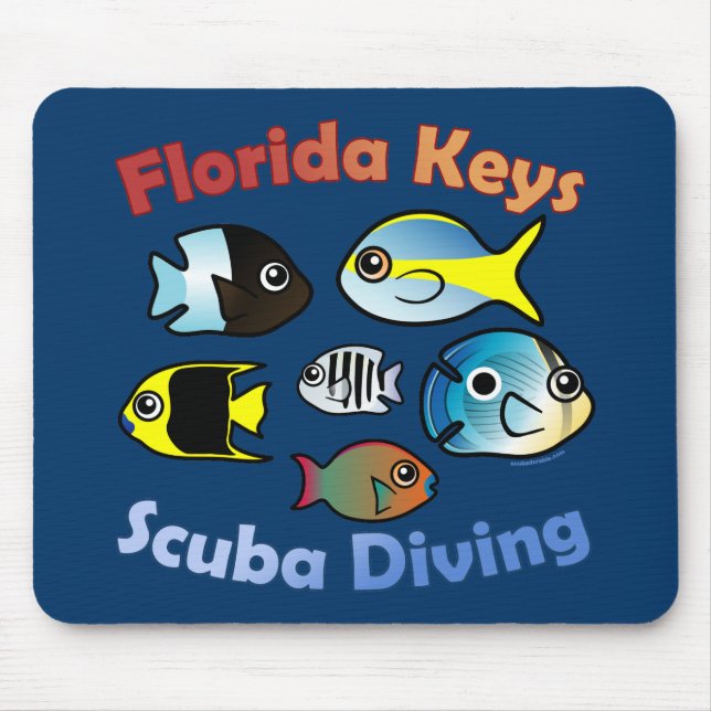 Florida Keys Scuba Diving Mouse Mat (Front)