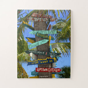 Florida Keys Sign Posts Jigsaw Puzzle