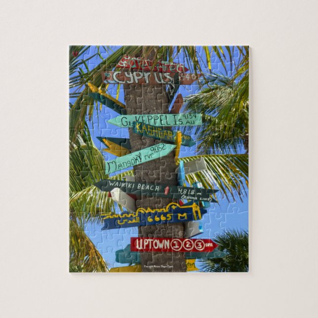 Florida Keys Sign Posts Jigsaw Puzzle (Vertical)