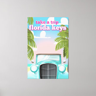 Florida Keys Travel poster Canvas Print