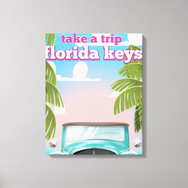 Florida Keys Travel poster Canvas Print (Front)