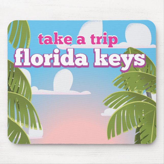 Florida Keys Travel poster Mouse Mat (Front)