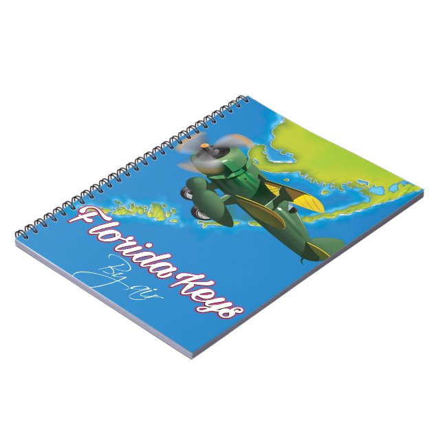 Florida Keys travel poster Notebook (Left Side)