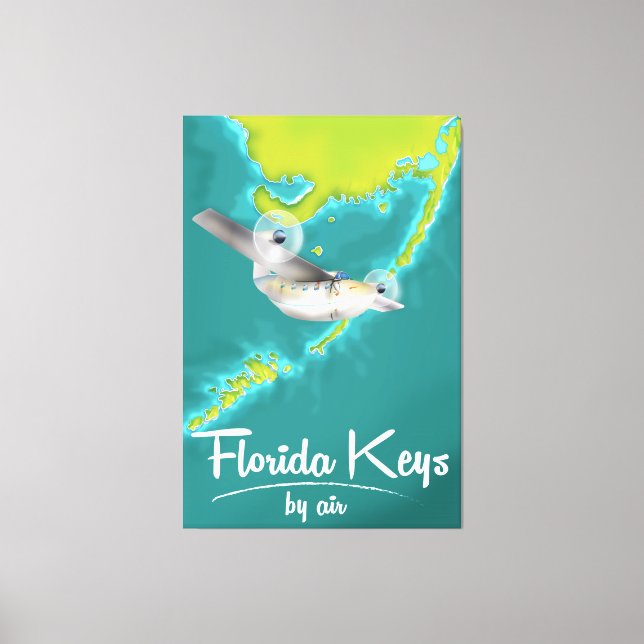 Florida Keys Vintage travel poster Canvas Print (Front)