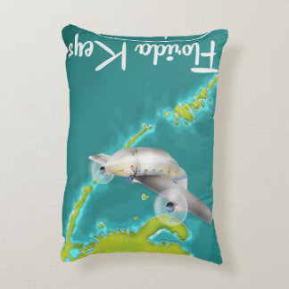 Florida Keys Vintage travel poster Decorative Cushion