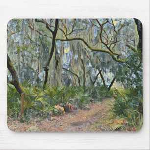 Florida Lace Spanish Moss Impressionist Art Mouse Mat