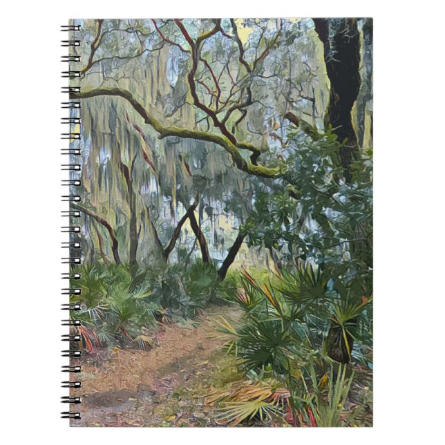 Florida Lace Spanish Moss Impressionist Art Notebook (Front)
