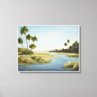 Florida Landscape Painting Print – Wetlands