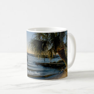 Florida Leaning Palm Tree Sunset Classic Mug