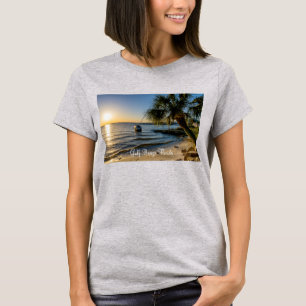 Florida Leaning Palm Tree Sunset Women's T-Shirt